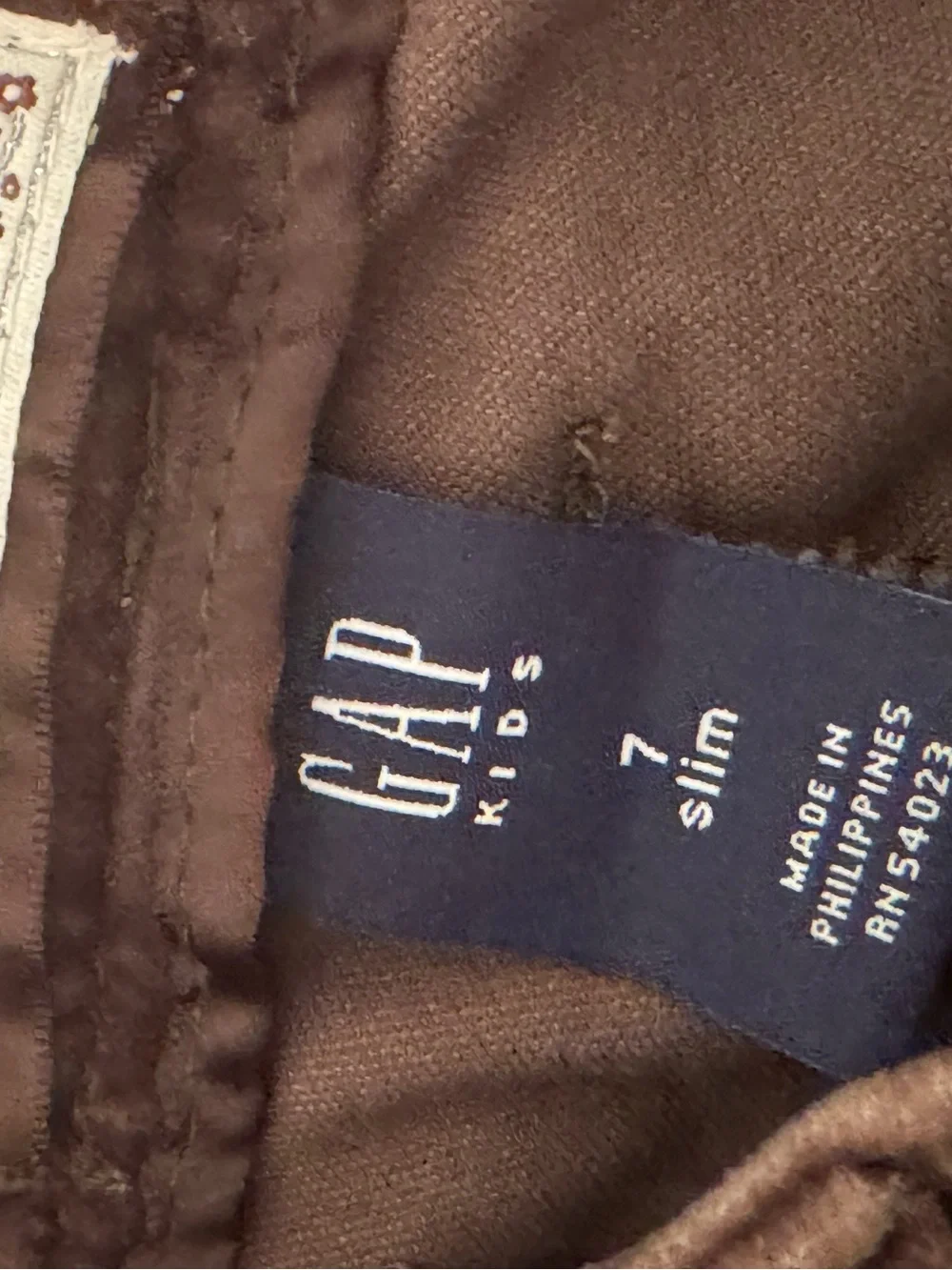 Vintage GAP Kids Velvet Flare Jeans / Size 7 Slim